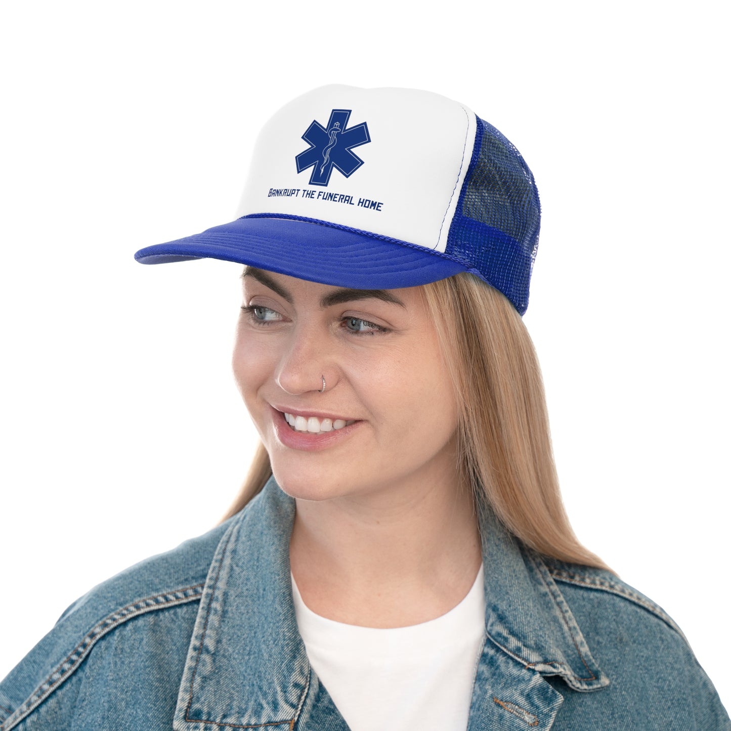 Bankrupt Trucker Hat (Blue)