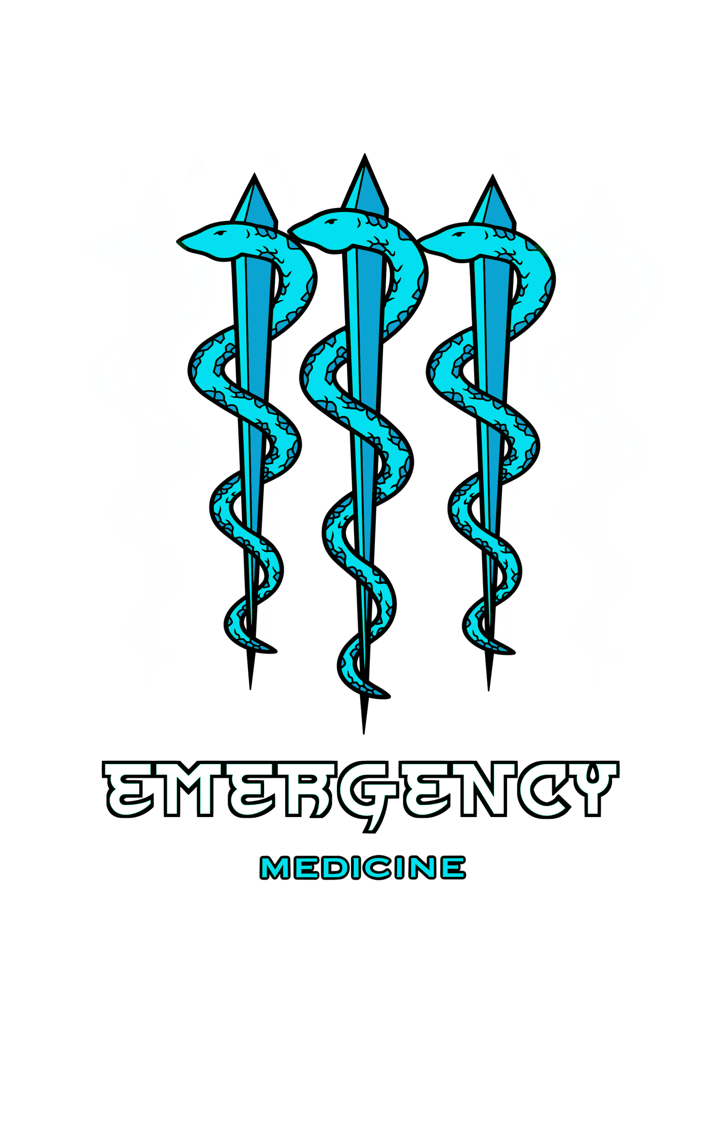 Emergency Medicine (Blue on Black)